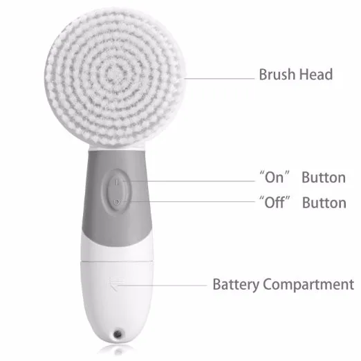 

Hot Selling Ultrasonic Electric Facial Cleansing Brush Massager Device With Cheap price, White