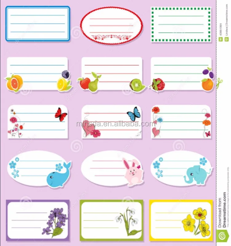 Custom Kids School Labels School Stickers Printing From Factory - Buy School Labels,Custom ...