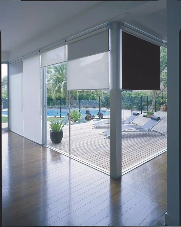 Rraj Roller Blinds With Sun Screen And Blackout Fabric - Buy Double