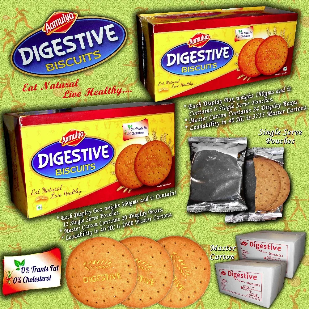 
Digestive Cookies 360 g pack with Good Dietary Fiber Best Healthy Choice Premium Biscuits from Manufacturer Low Price 