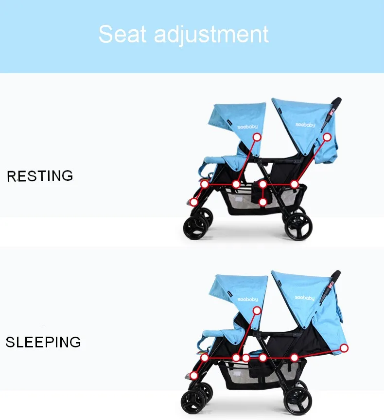 T33 Seebaby baby max stroller Good Baby eu Stroller Twins stroller 3 in 1