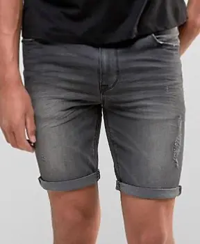 black jean shorts mens