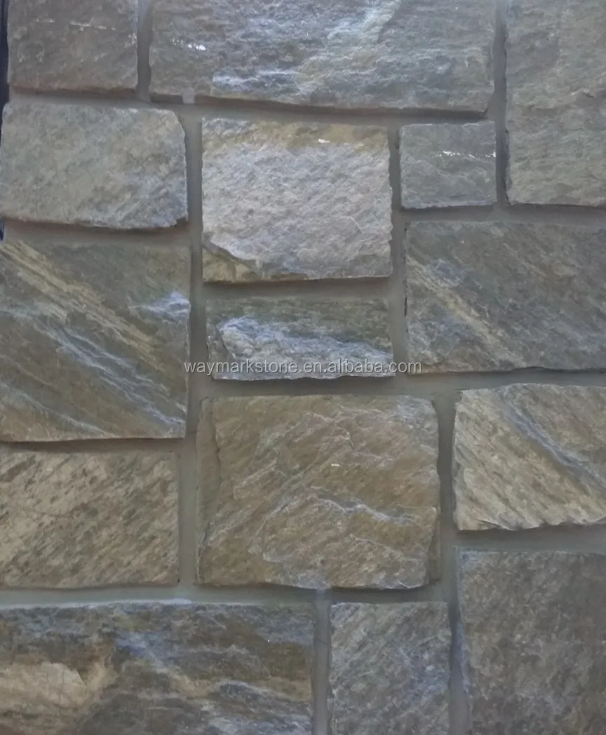 Natural Wall Stone Cladding Rectangular shape Loose Stone veneers WRSV
