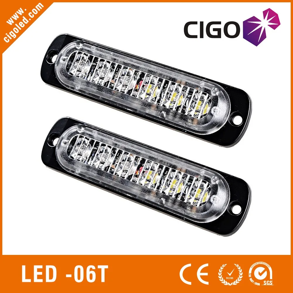 3W per LED LED04T slim emergency lights for vehicles 1224V 4 pcs leds