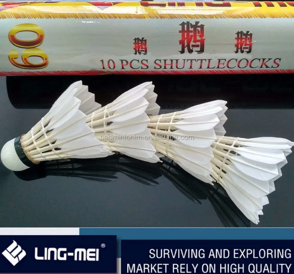 Goose Feather Cheap Badminton Shuttlecock Ling Mei Brand Similar As