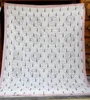 Wholesale cotton hand block printed applique cut work bedcovers bedspreads