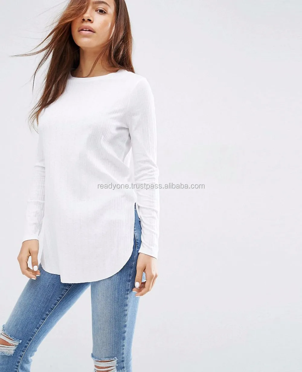 Fitted Shirt with Asymmetric Tail