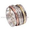Handmade Silver 3 band spinning band ring R044