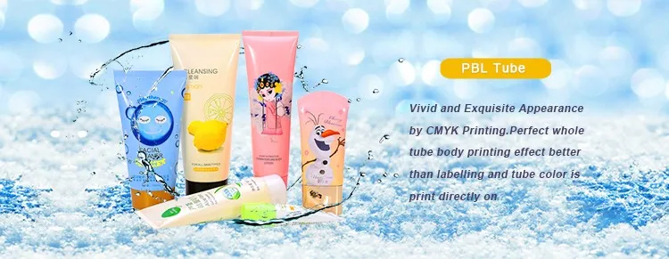 empty custom cosmetic plastic lotion tube packaging for cream with special screw cap