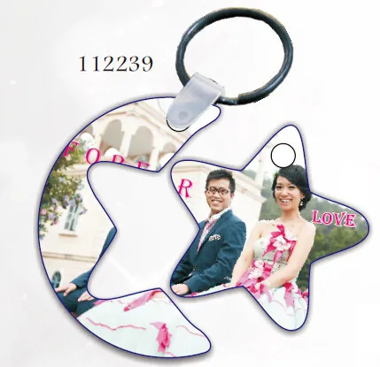 
Promotion Sublimation Blank Personalized Wood Lovers Keychain Keyring Keytag 