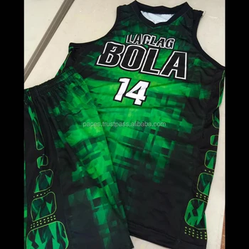 Custom Basketball Jersey Green Color 