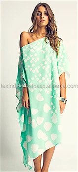 one shoulder kaftan dress