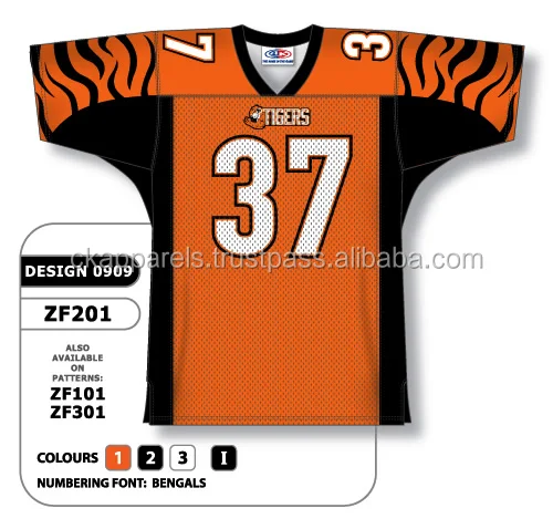 black and orange football jersey