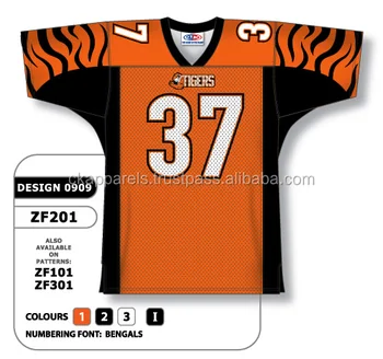 orange and black football jersey