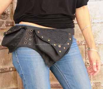 leather hip belt bag