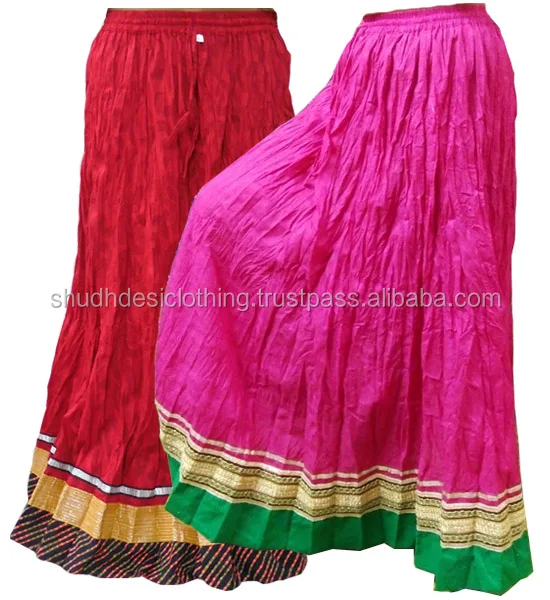 cotton long skirts with tops