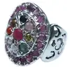 Love Amazing Multi Stone 925 Sterling Silver Ring