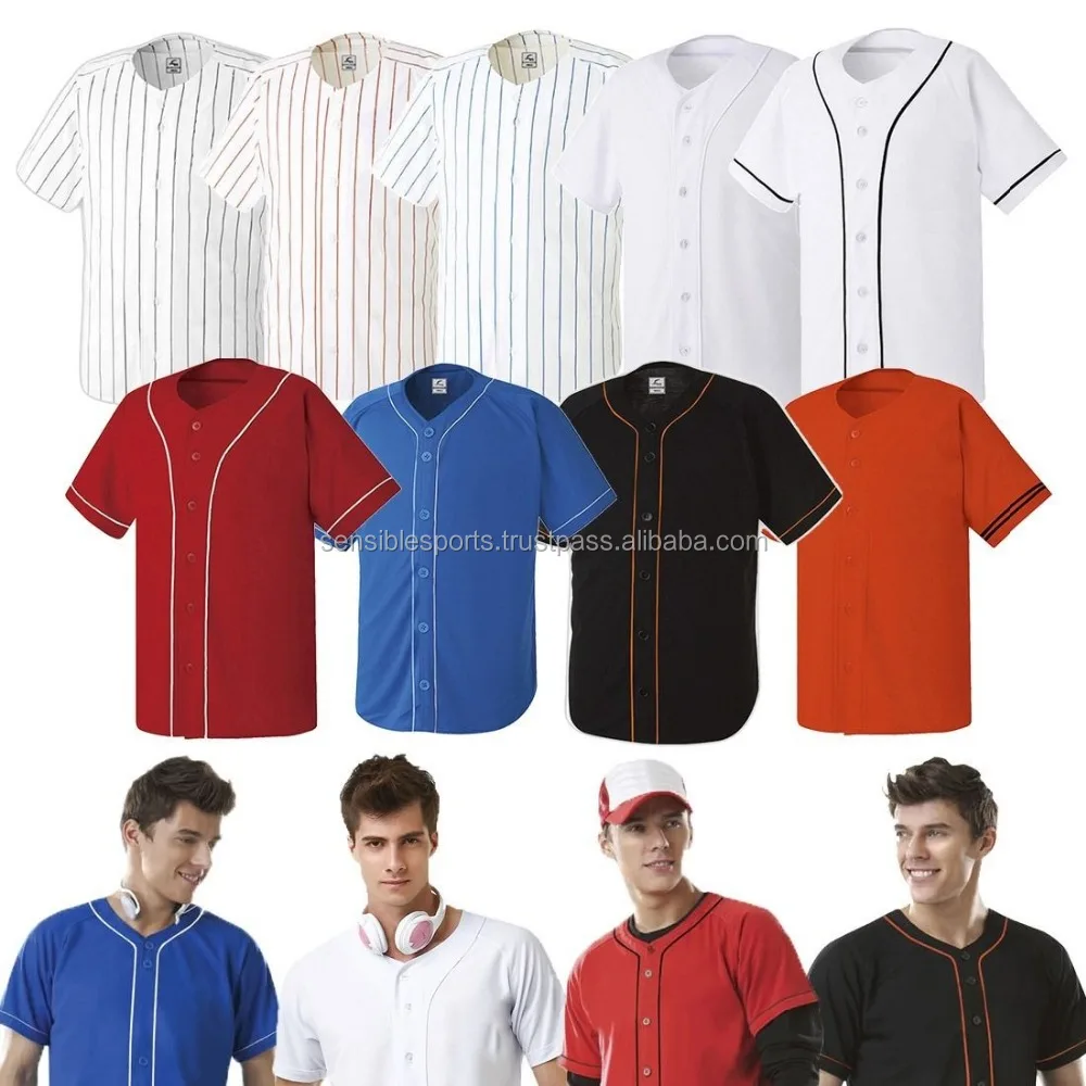 Men Casual Baseball Pin Striped 
