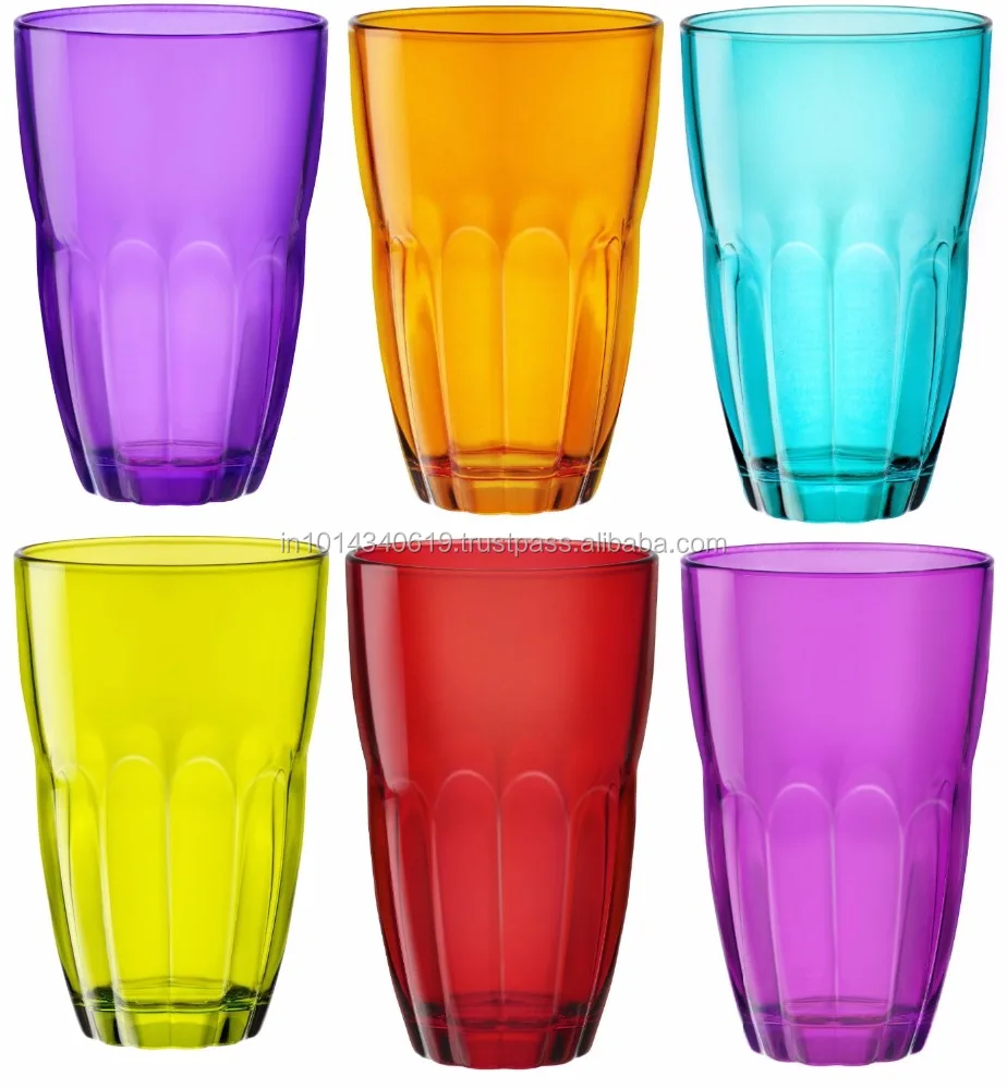 colored drinking glasses online