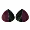 251.00ct 100%Natural Zeolite Gemstone Heart Shape Rose Cut Pair For Jewelry 55mm