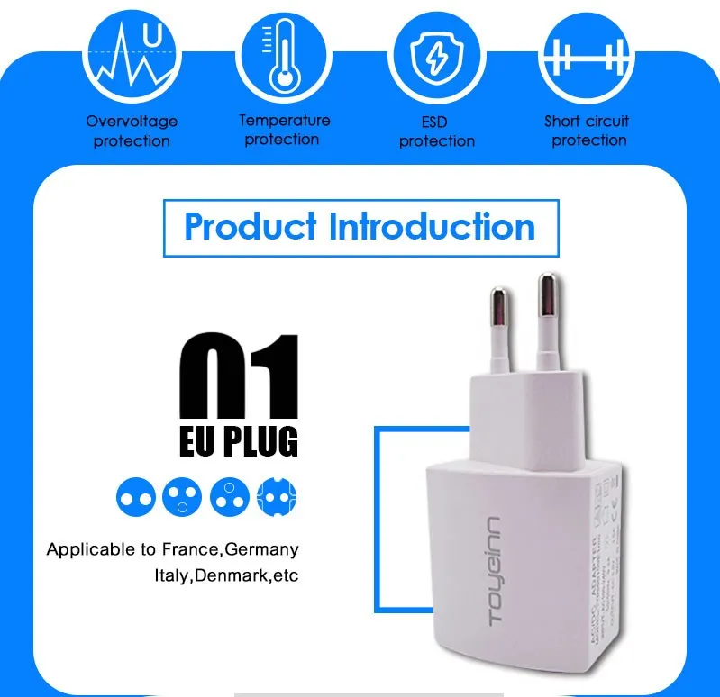 Class Vi Adapter Golden Suppliers 5v 1a Usb Us/eu/uk/au Plug Hs Code