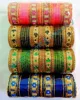 Pakistani Bridal Chuda Set-Indian Churi-Punjabi Kangan-Wedding Wear Gold Tone Red Bangle/Churi Set-Indian Bridal Costume Jewelry