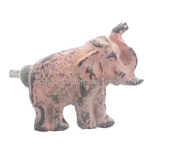 Beautiful Pink Elephant Colourwash Cast Iron Funiture Kitchen Door