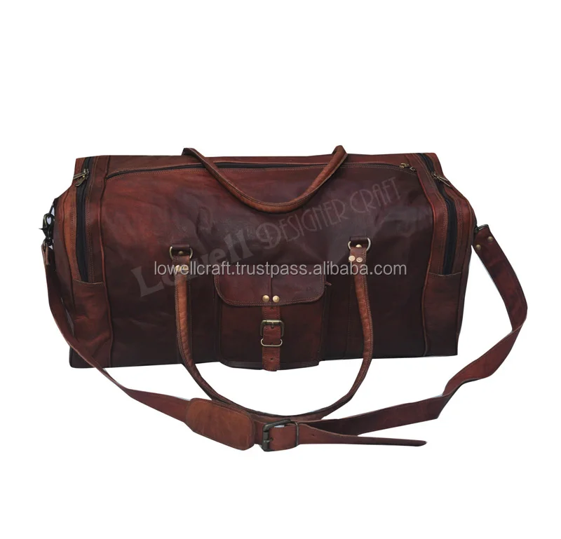 pure leather travel bags