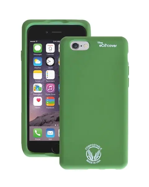 Eco friendly unbreakable phone cover and case made in USA from corn-rubber