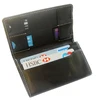 2018 Eco - Friendly black genuine leather credit card holder case with 4 SD Slots