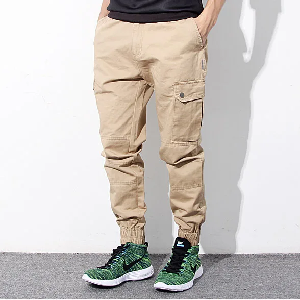 black khaki joggers mens