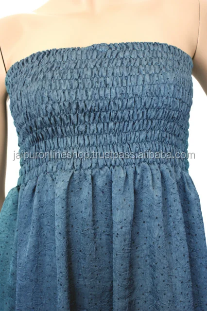 strapless elastic dress