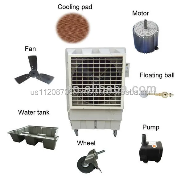 
mobile evaporative air cooler cooling fan 