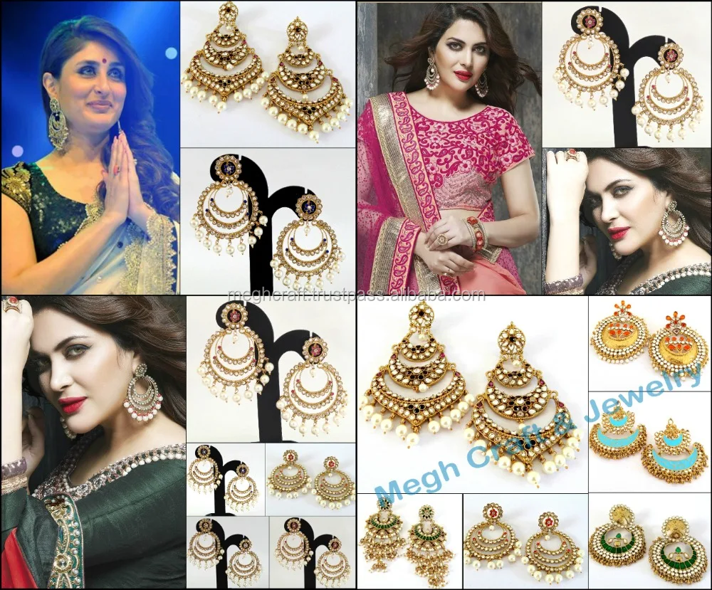 South Indian Pearl Jewellery Set Indian Bridal Gold Plated Jewellery