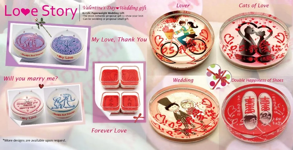 Made in Taiwan unique sample of glass crystal wedding souvenirs guests gifts acrylic wedding souvenirs
