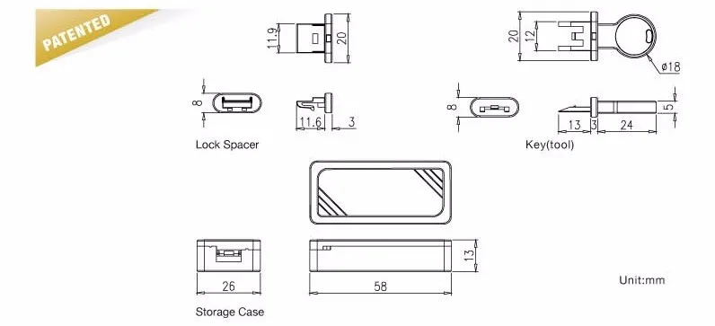 Plastic Usb Port Blocker Usb Anti Theft Device Buy Usb Port Lockusb