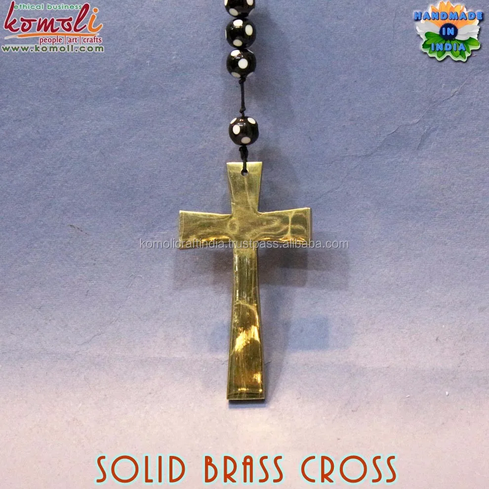 Lulu Cross Rosary - Polka Dot Resin Bead Komoli-20179-BRASS (16).jpg