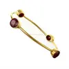 Hot DAerk Pink Dyed Ruby Valuable Stacking Four Stone Bangles Forever