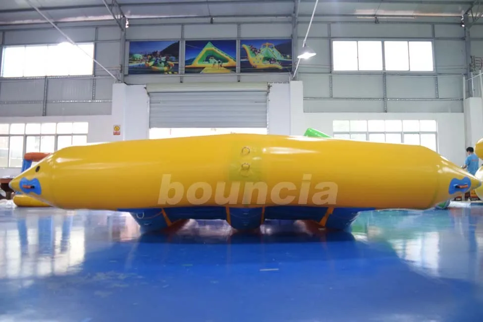 PVC Tarpaulin Inflatable Flying Fish Tube Towable / Inflatable Water Games Flyfish Banana Boat For Sea