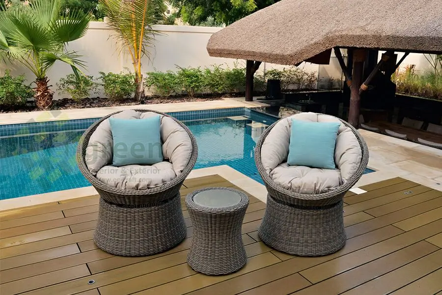 Varanda móveis de vime rattan mobiliário de exteriorVietnãConjuntos