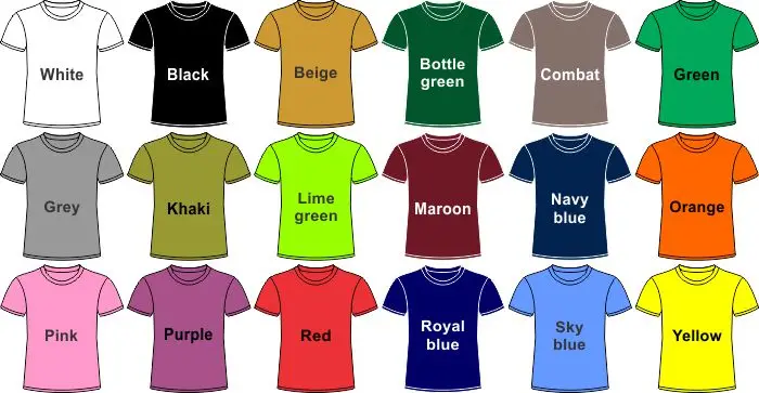 cheap coloured t shirts