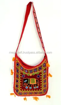 Elephant Themed Embroidery Work Handbags Whole Kutchi Elephant Themed Embroidery Work Handbags Whole Kutchi Shoulder Bags Indian Traditional