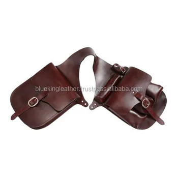 custom leather throw over saddlebags