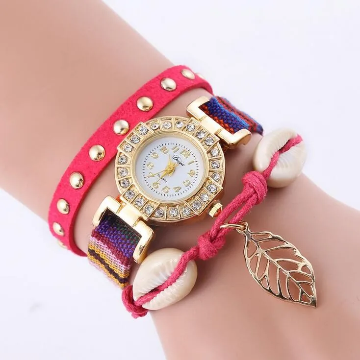 Fancy Bracelet Rose Gold Ladies watches Girls Wrist watch for Women Style  Fashion Female Clock with White Color Flower Strap Analog Watch  For Girls