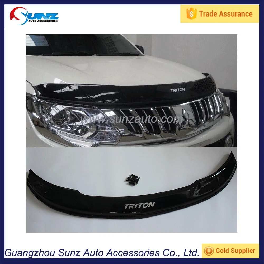 Guards Black Protectors Hood Cover For Mitsubishi L200 Triton