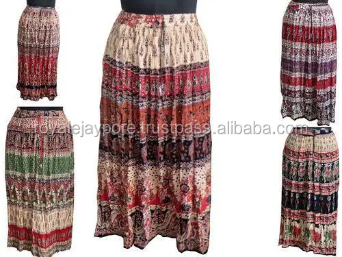 Grosir Lot Rayon Rok  Gadis Indian  Traditioanl Keriput 