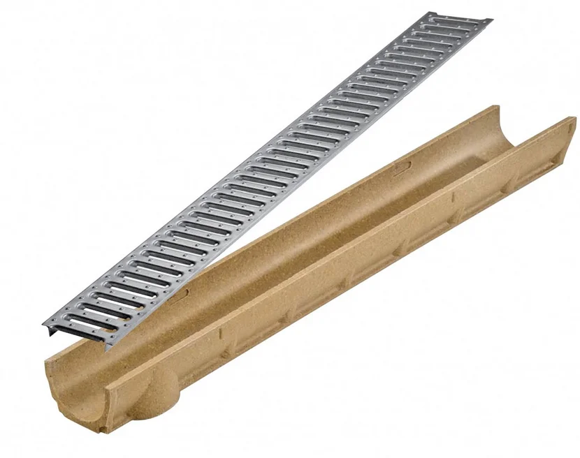 dirt catchers; drainage channels