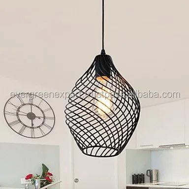 Vintage Style Industrial Wrought Iron Pendant Lights Balcony Loft