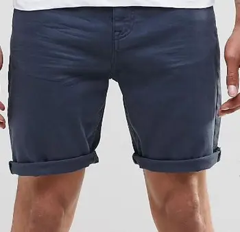 mens dark blue denim shorts