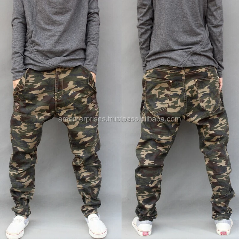 mens skinny camo joggers